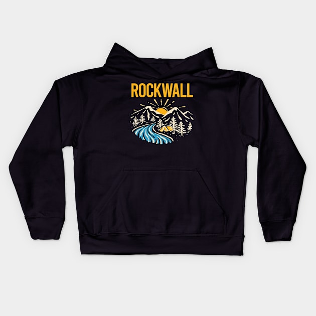 Nature Landscape Rockwall Kids Hoodie by rosenbaumquinton52